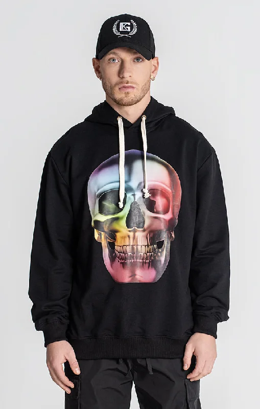 mens hoodie for sports fashion-Black Alien Hoodie