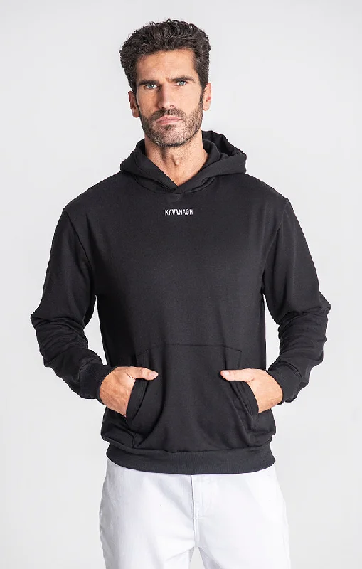 mens hoodie for weekend style-Black Anniversary Dog Hoodie