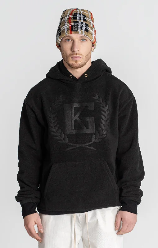 mens hoodie for casual streetwear-Black Unity Sherpa Hoodie