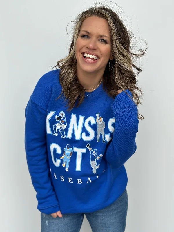 mens hoodie for pre-game wear-Celebrate KC - Blue Sweatshirt