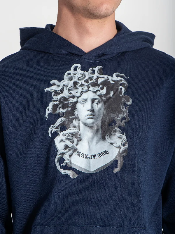 mens hoodie for an easygoing vibe-Blue Medusa Hoodie