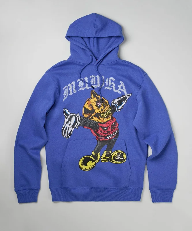 mens hoodie for all-season wear-Mishka Cyco Bootleg Hoodie - Blue