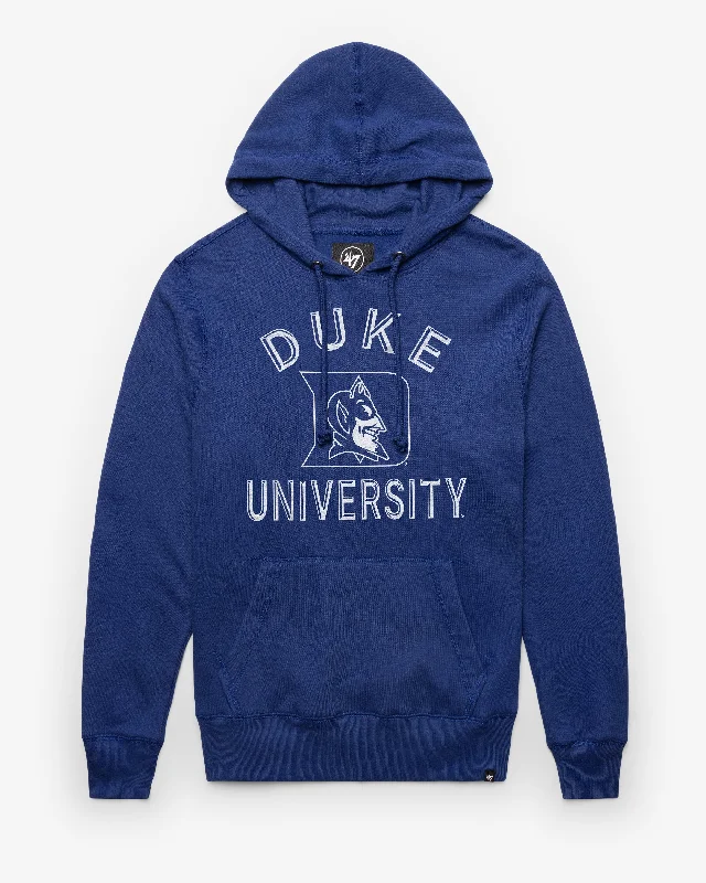 mens hoodie for skate culture fashion-DUKE BLUE DEVILS PIVOTAL '47 HEADLINE HOOD