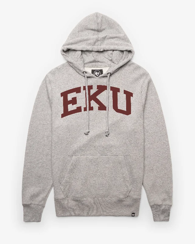 mens hoodie for cool weather layering-EASTERN KENTUCKY COLONELS WORDMARK '47 HEADLINE HOOD