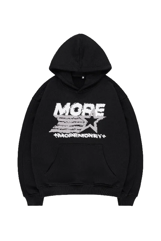 mens hoodie with custom patterns-ENTERPRISE HOODIE BLACK