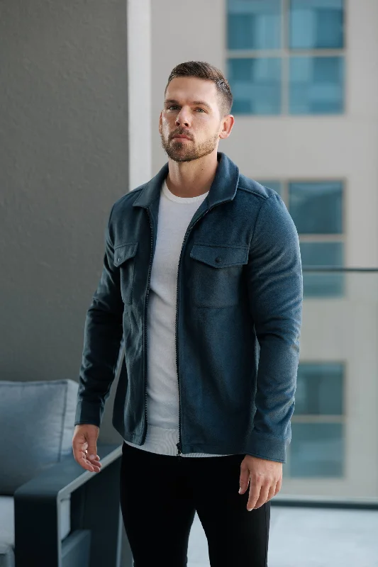 men's stylish athletic jackets-FS Brushed Zipped Plain Jacket Charcoal - FSN176