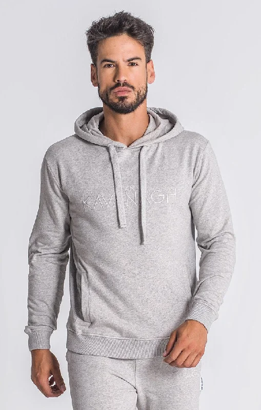 mens hoodie for fall fashion-Grey Melange Winners Planet Hoodie