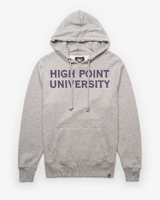 mens hoodie with color pop accents-HIGH POINT PANTHERS WORDMARK '47 HEADLINE HOOD