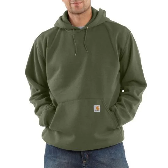 mens hoodie with adjustable zipper-K121 Loose Fit Midweight Hoodie - Moss