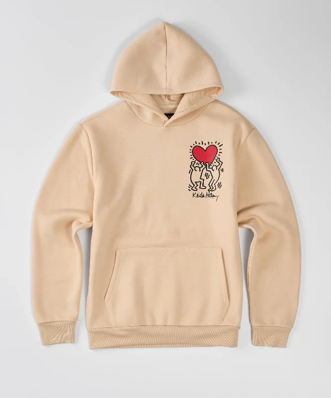 mens hoodie for stylish evening wear-Keith Haring Tree Hoodie - Khaki