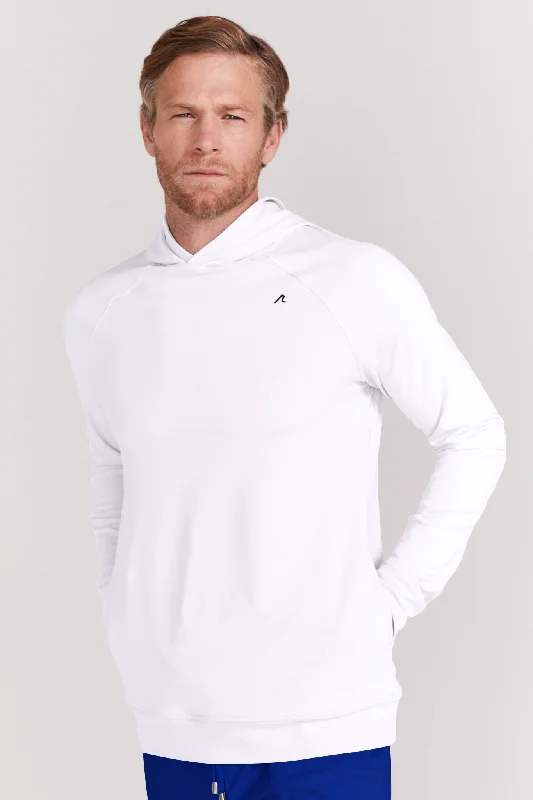 mens hoodie for walking in style-Larkin Hoodie in Bright White