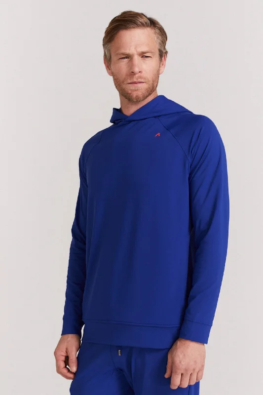 mens hoodie for stylish chill-out time-Larkin Hoodie in Mazarine Blue