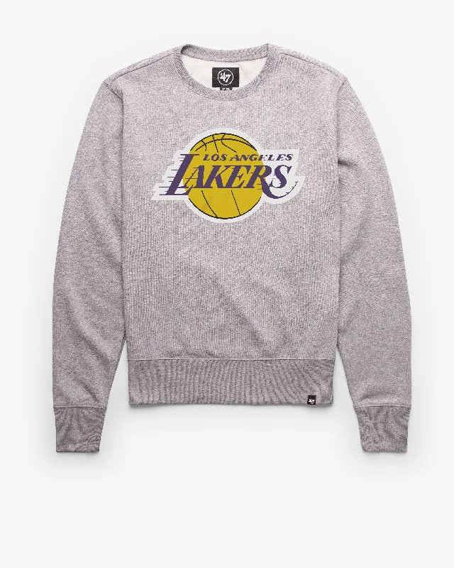 mens hoodie for sporty layers-LOS ANGELES LAKERS IMPRINT '47 HEADLINE CREW