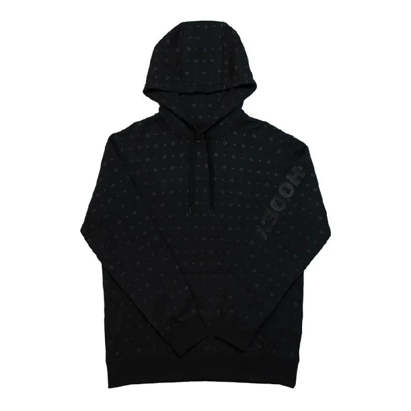 mens hoodie with clean lines-Mesa w/Foil Hoodie - Black