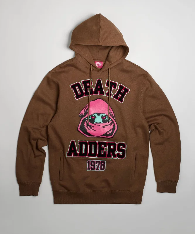 mens hoodie for evening out-Mishka Death Adders 1978 Hoodie - Brown