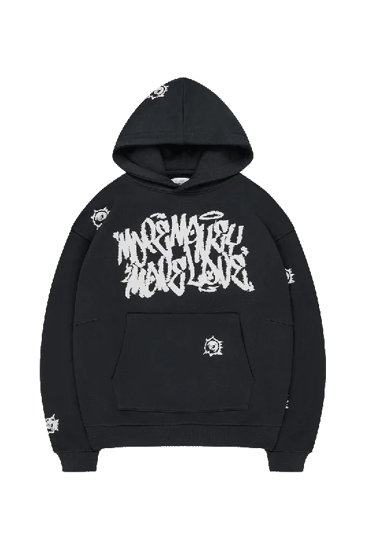 mens hoodie with dynamic fit-MOST WANTED HOODIE BLACK