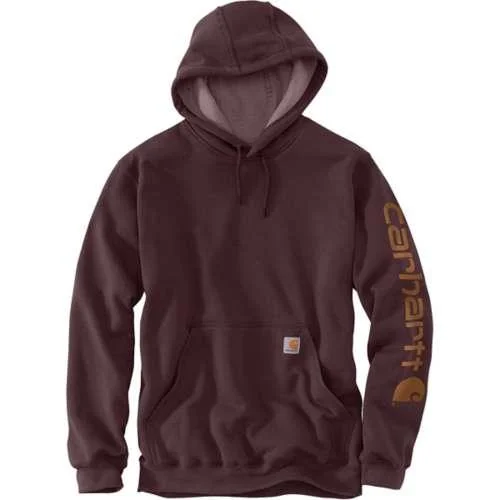 mens hoodie with high-quality cotton-K288 Loose Fit Midweight Logo Sleeve Graphic Hoodie - Port