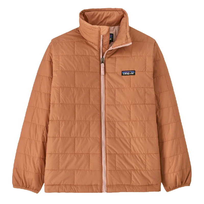 men's jackets with oversized pockets-Patagonia Kid's Nano Puff Brick Quilt Jacket