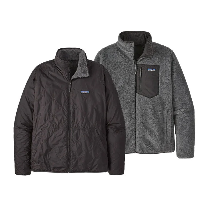 men's tailored outdoor jackets-Patagonia Reversible Recycled Sherpa Fleece Jacket Mens