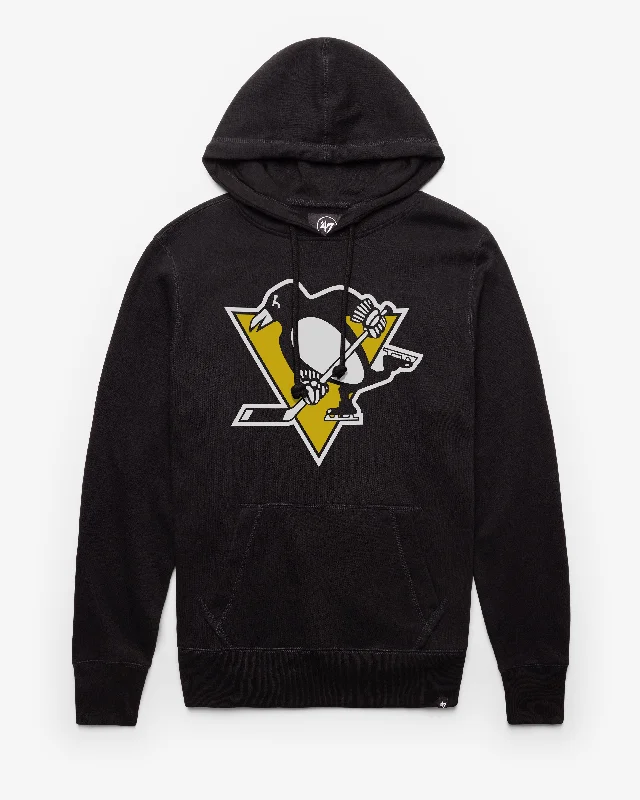 mens hoodie with oversized silhouette-PITTSBURGH PENGUINS IMPRINT '47 HEADLINE HOOD