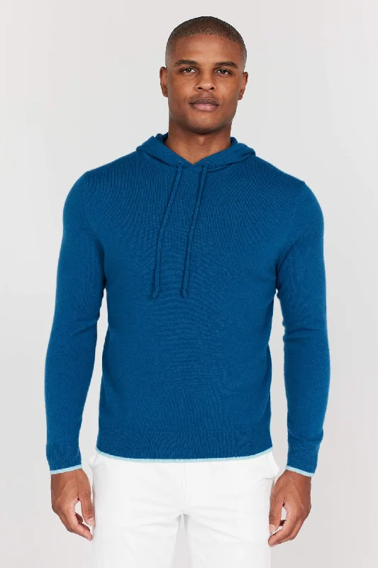 mens hoodie for fashion-forward men-Quincy Hoodie in Sea