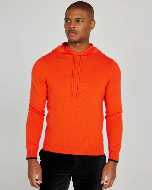 mens hoodie for running style-Quincy Hoodie in Vermilion