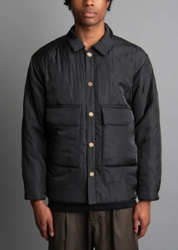 men's jackets for moderate winter-Sans Filter Black Jacket