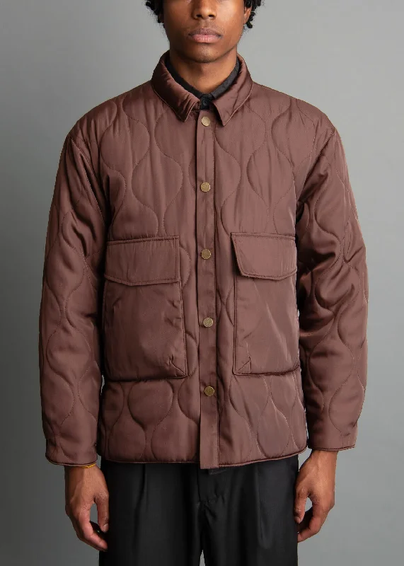 men's jackets with adjustable strap closures-Sans Filter Brown Jacket