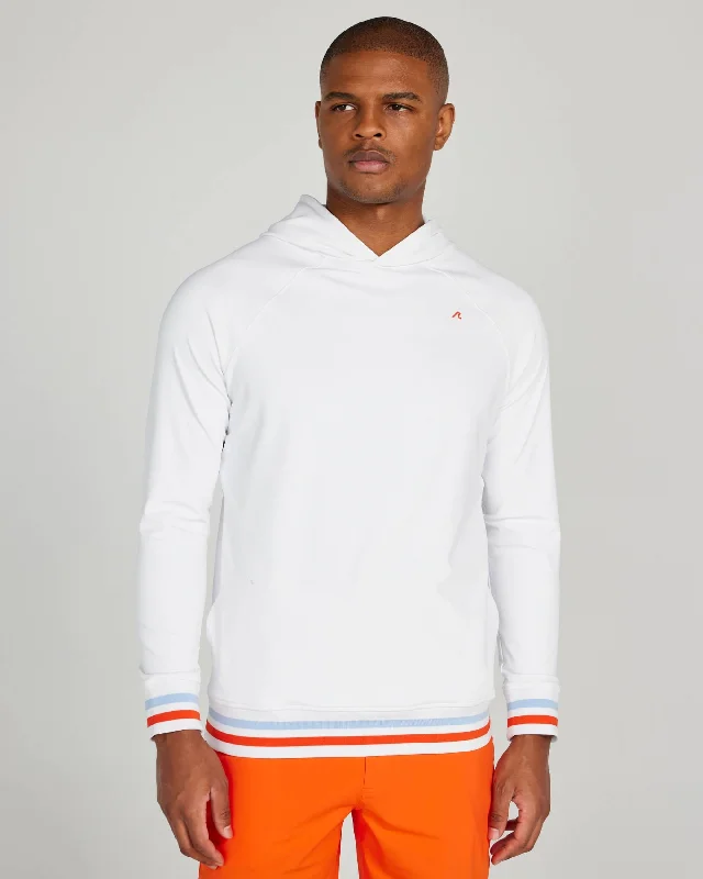 mens hoodie with everyday comfort-Seales Hoodie in Bright White