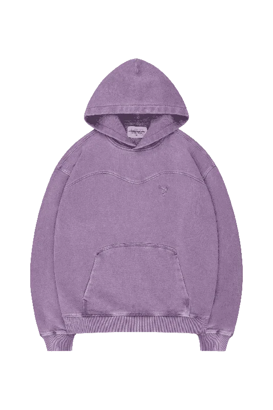 mens hoodie for fashionable comfort-STACKS HOODIE LILAC