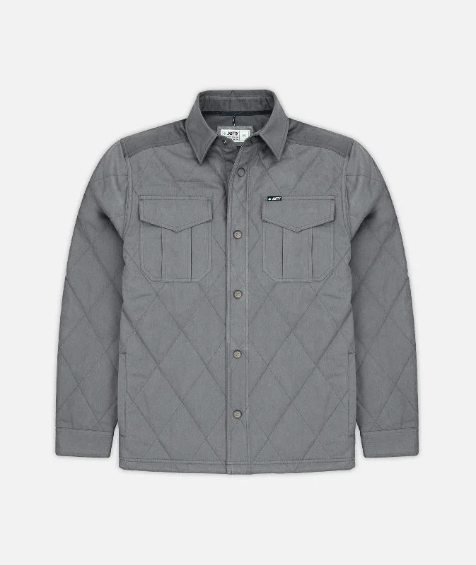 men's jackets for everyday wear-The Dogwood Quilted Jacket - Grey