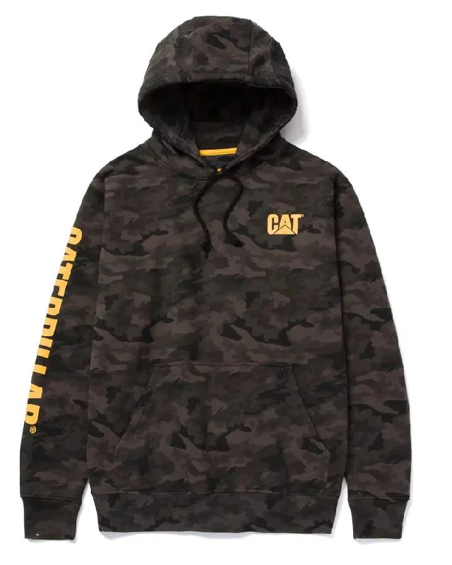 mens hoodie with high-performance fabric-Men's Trademark Banner Hoodie - Dark Camo