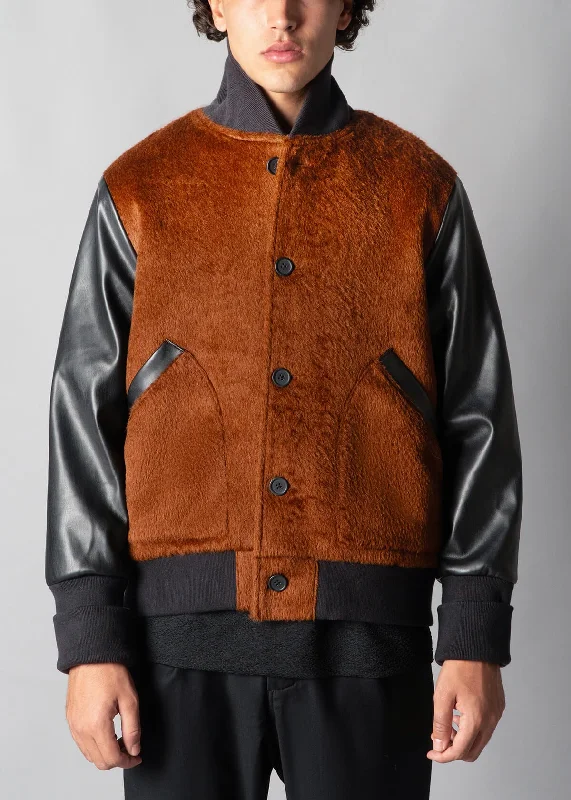 men's jackets with stretchable material-Varsity Pony Shawl Jacket