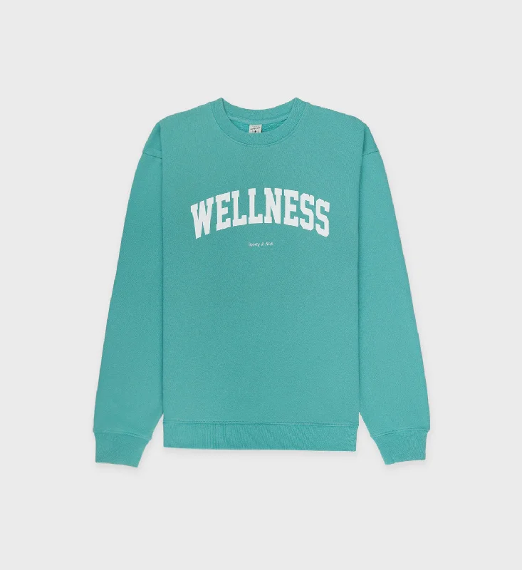 mens hoodie for a trendy twist-Wellness Ivy Crewneck - Faded teal