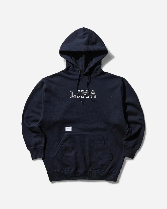 mens hoodie with graphic logo prints-Men's Academy Hoodie Navy