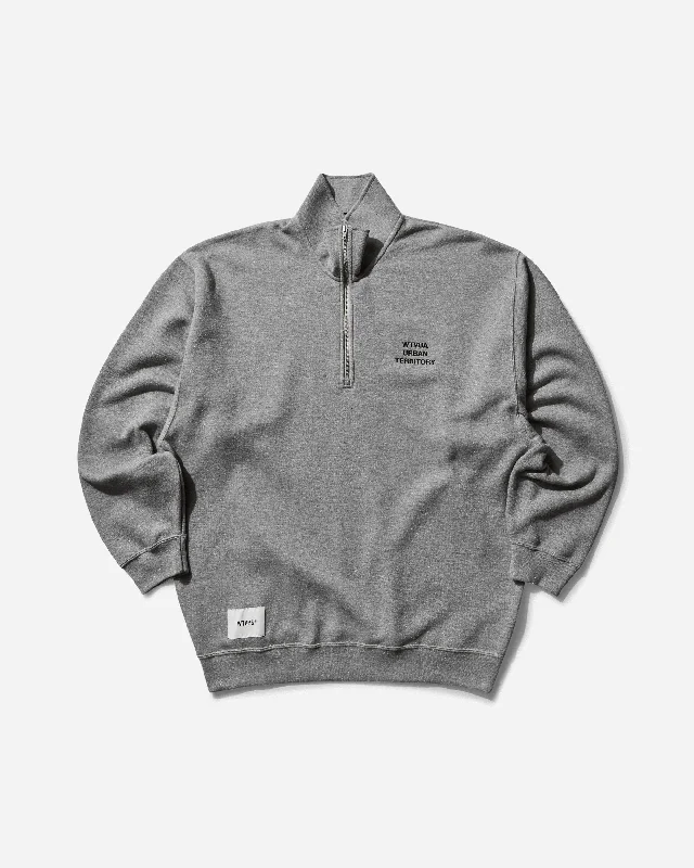 mens hoodie for comfortable evenings-Men's Depst Half-Zip Sweatshirt Ash Grey