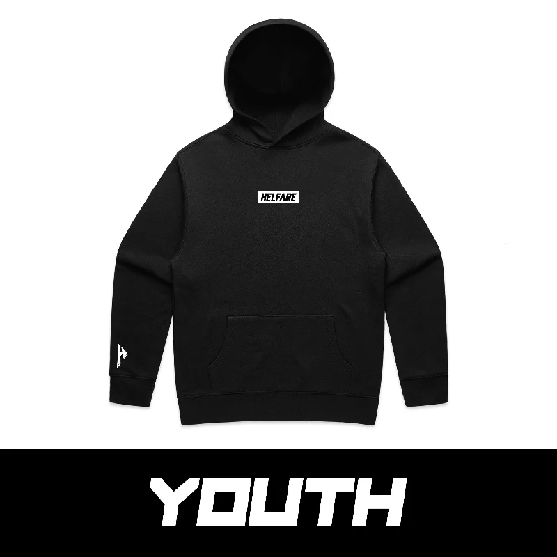 mens hoodie for work-to-play fashion-Youth Stamp Hood | Black