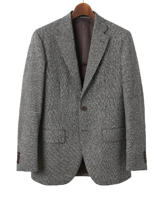 men's jackets with custom fit-【Final Sale】Woolen Homespun Jacket