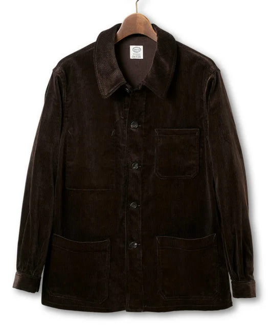 men's jackets with wind-resistant finish-【Final Sale】Vintage Ivy French Work Jacket Corduroy