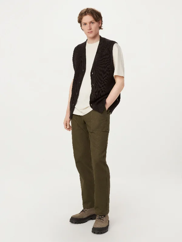 Men's grove sweater-The Ribbed Sweater Vest in Dark Chocolate