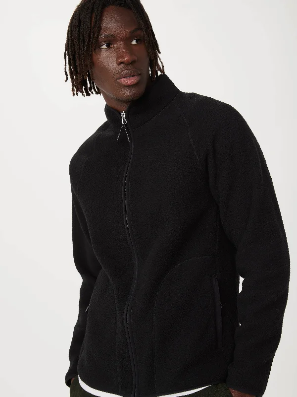 Men's fjord sweater-The Axis Polar Fleece Zip Up in Black