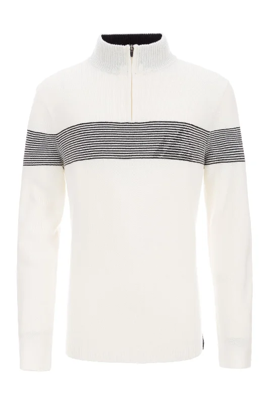 Men's horizontal stripe sweater-Aaron Sweater