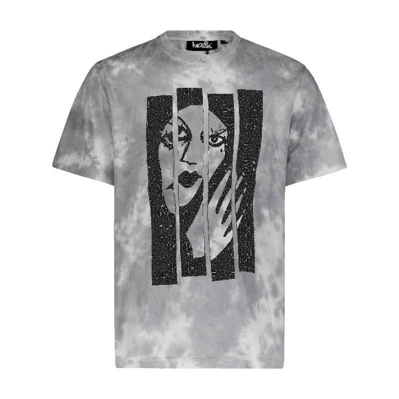 Men’s short-sleeve kinetic shirts-BROKEN WITCH TEE GREY