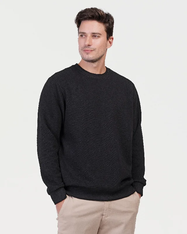 Men's experimental sweater-Captioned Sweater-25713