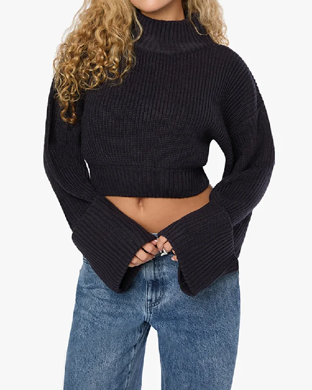 Men's yale sweater-Cropped Turtle Neck Sweater