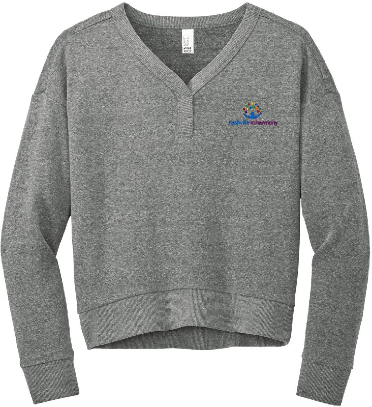 Men's sienna sweater-District Ladies Perfect Tri Fleece V-Neck Sweatshirt