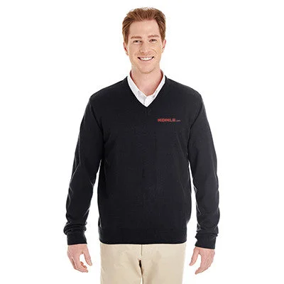 Men's ethnic sweater-Harriton Men's Pilbloc V-Neck Sweater