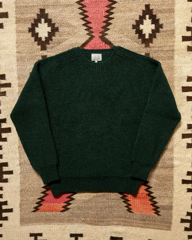 Men's diagonal stripe sweater-Highland Shakerknit Sweater - Evergreen