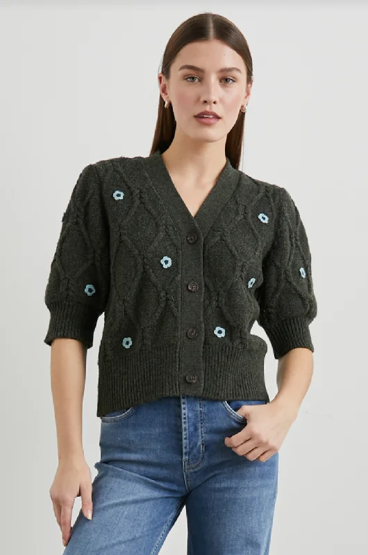 Men's off-the-rack sweater-Isla Cardigan in Forest Daisies