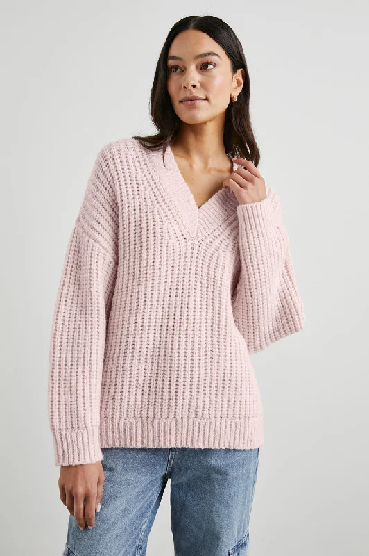 Men's bamboo knit sweater-Jodie Sweater in Rosewater